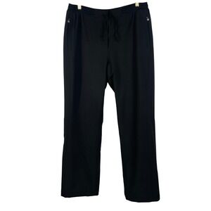 GOLFINO Women's Lined Black Golf Pants Size 16 Stretch, Drawstring Waist Outdoor